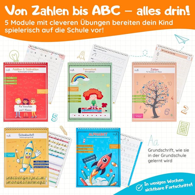 Detalle 2 de Filapen Magische Vorschulhefte – 5 Übungshefte ✏