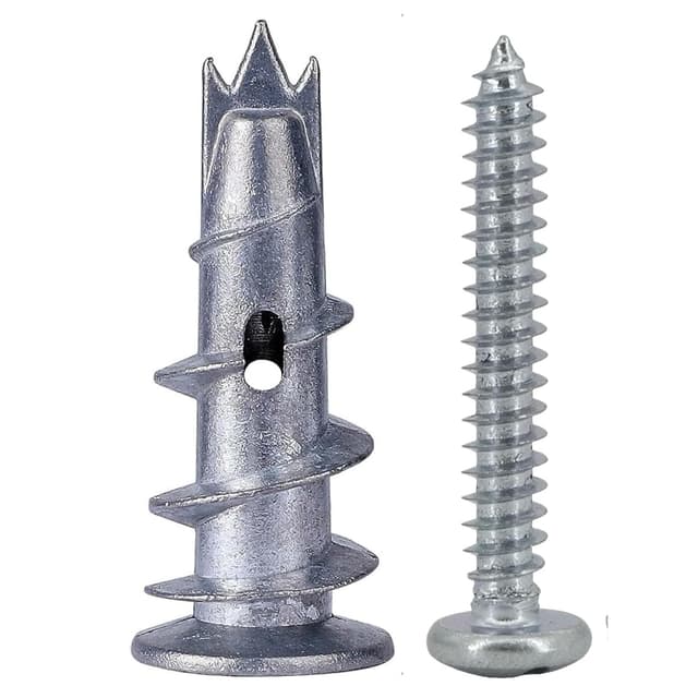 Detalle de Shopexa DIY 30pk Plasterboard Fixings – metal self-drilling plasterboard screws & wall plugs