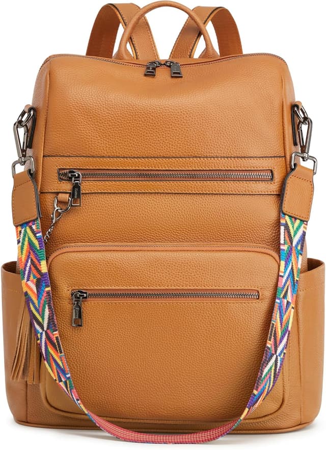 Detalle de Kattee Leather Shoulder Backpack 14in