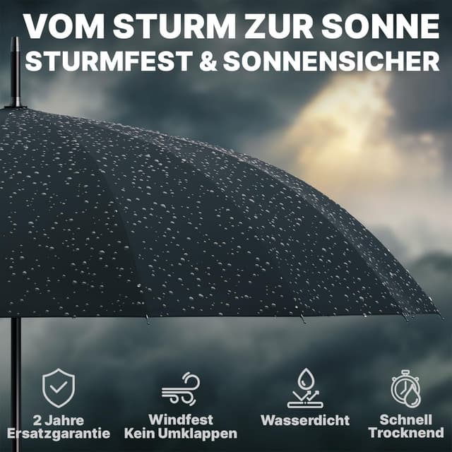 Thumbnail 6 de Royal Walk Groß XXL Regenschirm 120 cm ☂