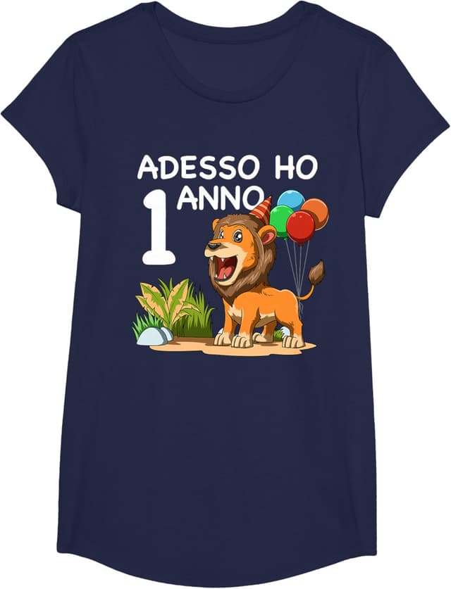 Thumbnail 6 de Maglietta 1 Compleanno Leone bambini