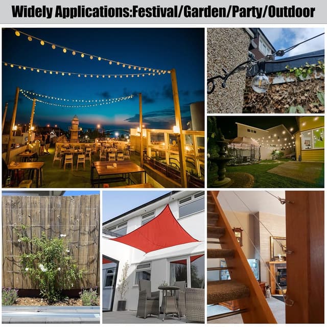 Detalle de AFences 30M Premium Stainless Steel Garden Wire Kit with M5 Turnbuckle Tensioner