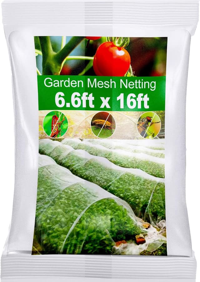 Detalle de Wohohoho Garden Insect Mesh Netting 2m x 5m (6.6ft x 16ft) – ultra-fine plant covers for pest, bird and squirrel protection