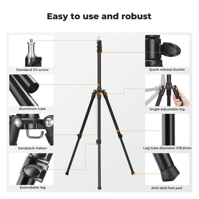 Thumbnail 4 de K&F CONCEPT Extendable Photography Stand 2m