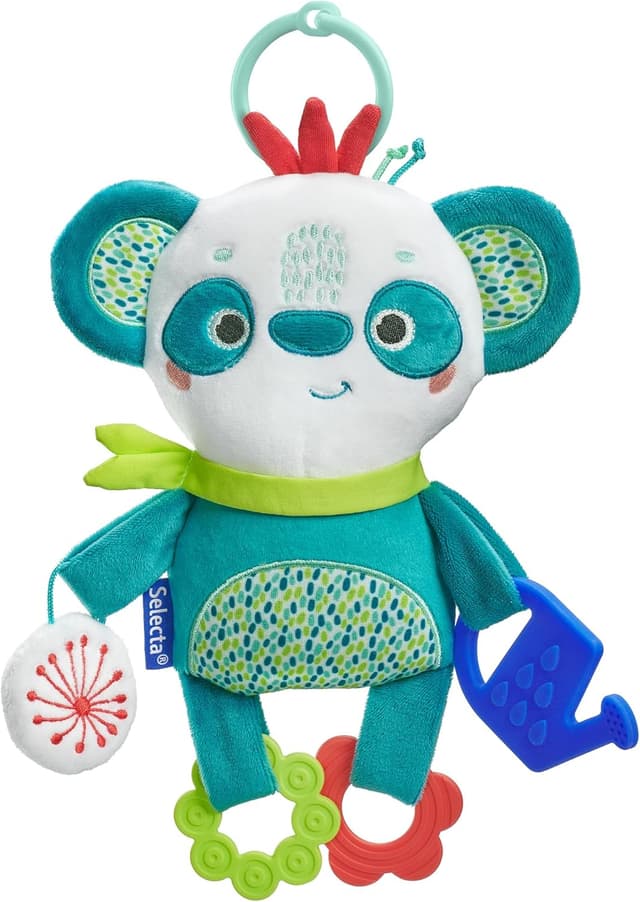 Detalle de Selecta 61076 Tulips Garden Activity-Anhänger Tulip (29 cm) – zum Befestigen am Kinderwagen & Co.