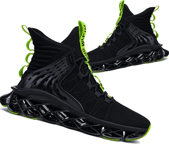 Detalle de Hello MrLin Men’s Non-Slip Mesh Running & Walking Sneakers (Blade Type)