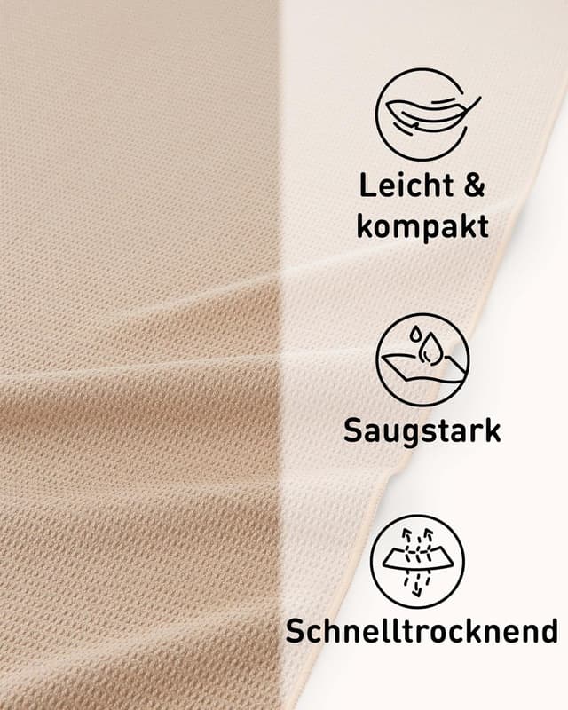 Detalle 2 de Fit-Flip Yoga Handtuch mit Noppen & rutschfester Unterseite (185 x 63 cm) – Mikrofaser für Yogamatte, Pilates & Fitness