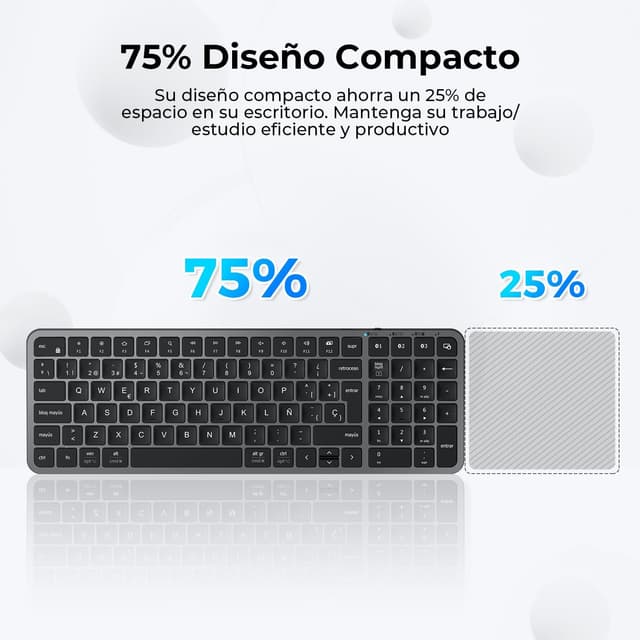 Thumbnail 4 de iClever BK20 Teclado Bluetooth Inalámbrico para MacBook y Tablet 🖥