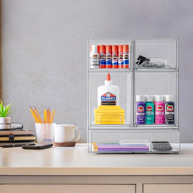 Thumbnail 1 de Sorbus Acrylic Storage Containers 5-pack — 12.1" wide