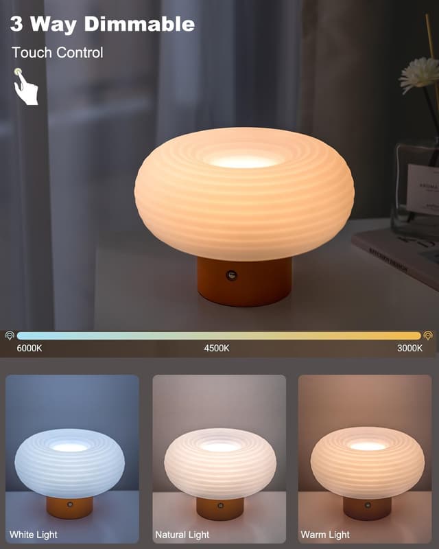 Detalle de FANHAO Lampada da Tavolo LED dimmerabile 4000mAh