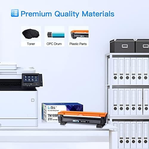 Detalle de LxTek TN1050 Tonerkartuschen kompatibel für Brother TN-1050 (2er-Pack, Schwarz)