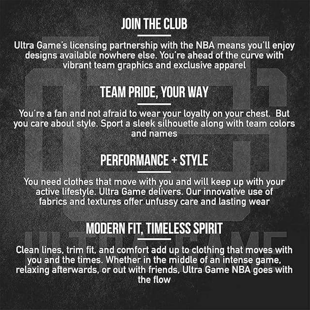 Detalle de Ultra Game Women’s NBA Official Fleece Hoodie Pullover (Funnel Neck) Sweatshirt