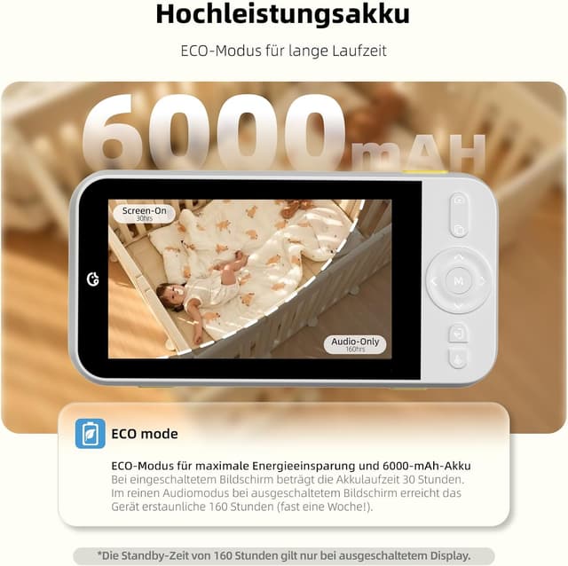 Detalle 2 de Ellie Babyphone 2K mit 5" Display