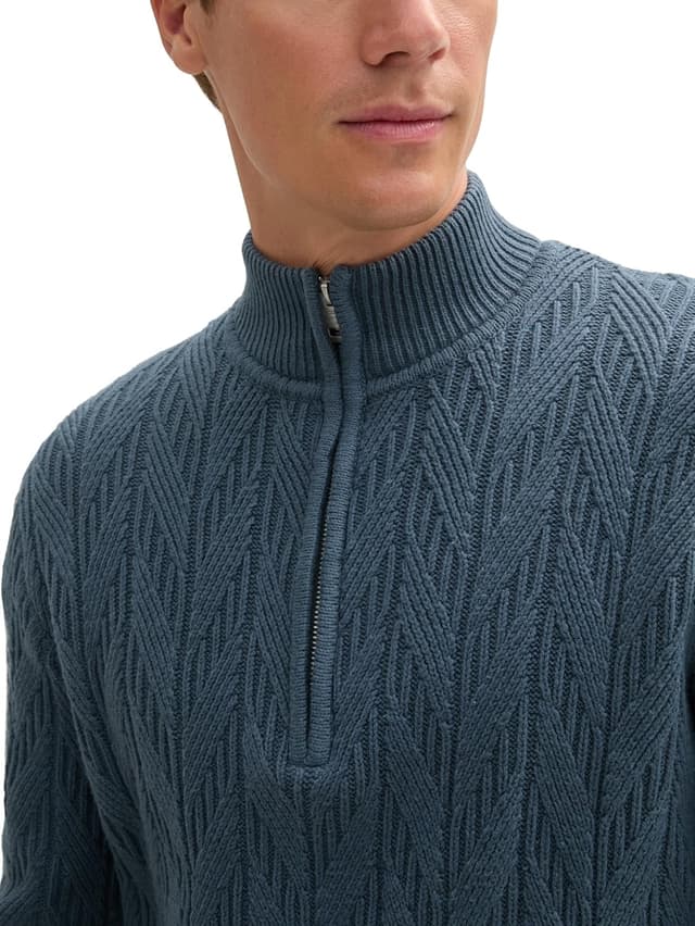 Detalle de TOM TAILOR Pullover da uomo a maniche lunghe: comfort quotidiano con taglio comodo