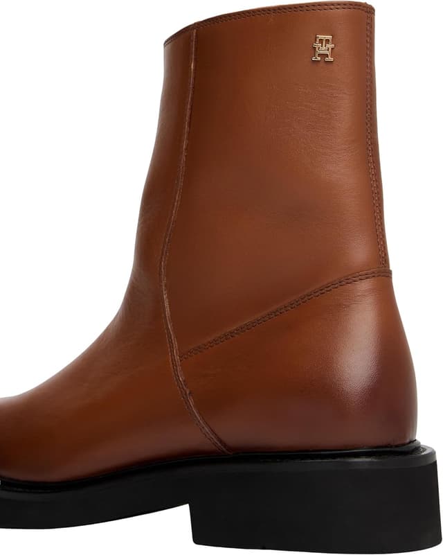 Detalle 2 de Tommy Hilfiger Bottes Mid Boot femme à bout carré en cuir