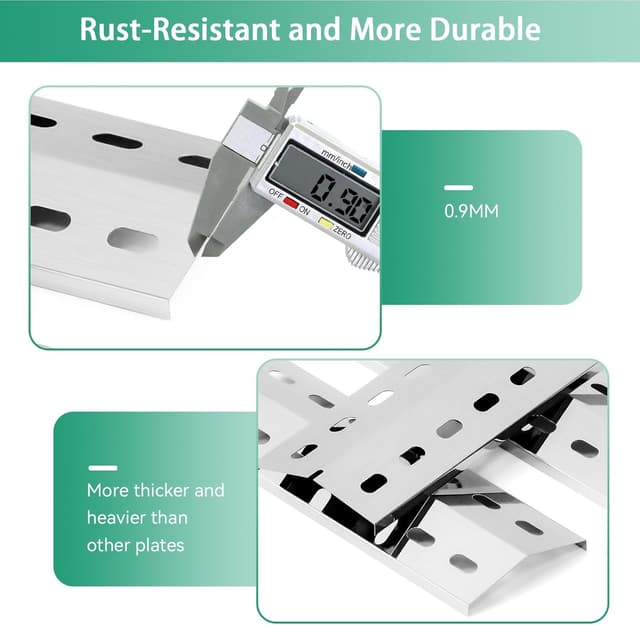Detalle de Edelstahl Brennerabdeckung 36,5 x 12 cm