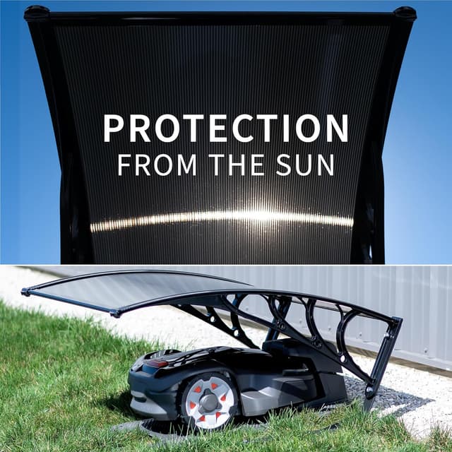 Detalle 2 de Life Finds Outdoor shade cover for robotic lawn mowers (portable polycarbonate canopy, black)