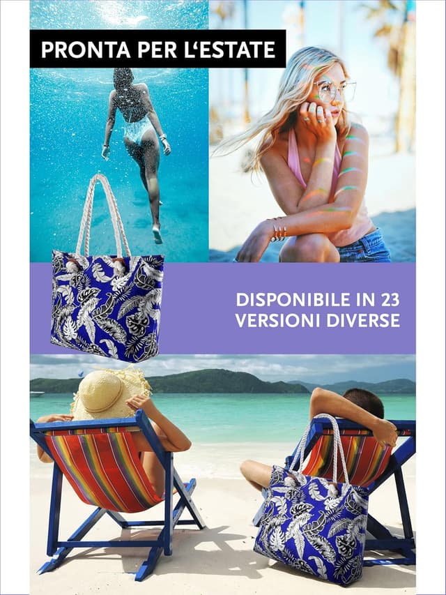 Thumbnail 4 de DonDon Borsa da spiaggia grande 58 x 38 x 18 cm