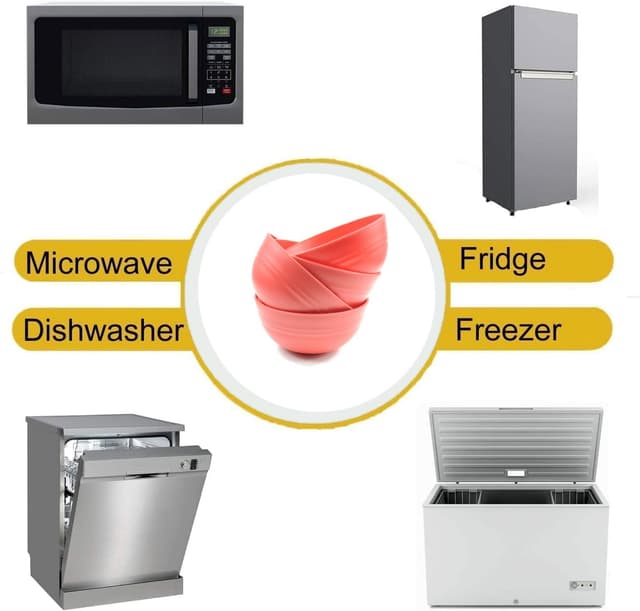 Thumbnail 3 de NowCooks Unbreakable Cereal Bowls Large set of 4 🥣