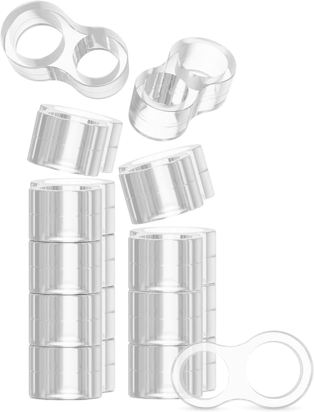 Detalle de Virea set 12 fermaporta trasparenti per maniglie (apertura 18/15 mm)