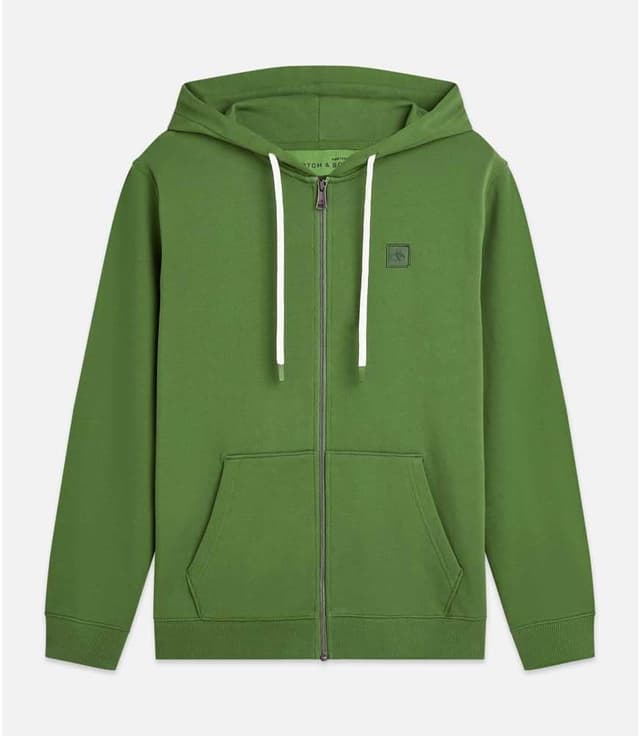 Detalle de Scotch & Soda Felpa con cappuccio uomo Essential Badge Logo