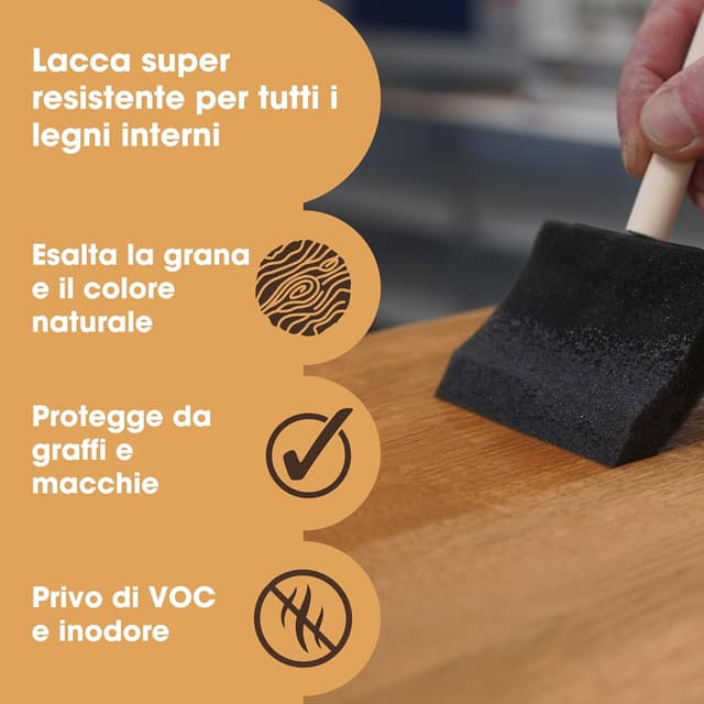 Detalle 2 de Vernice per legno extra forte 500 ml lucida