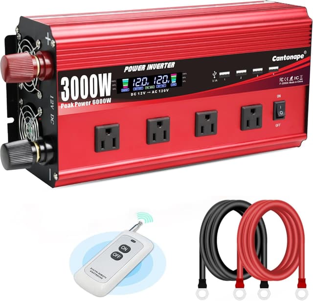 Imagen de Cantonape 3000W Power Inverter 12V to 120V ⚡ en OfertitasTOP
