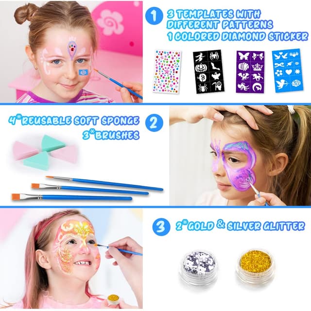 Thumbnail 5 de ACWOO 20 Farben Halloween Schminke 🎨