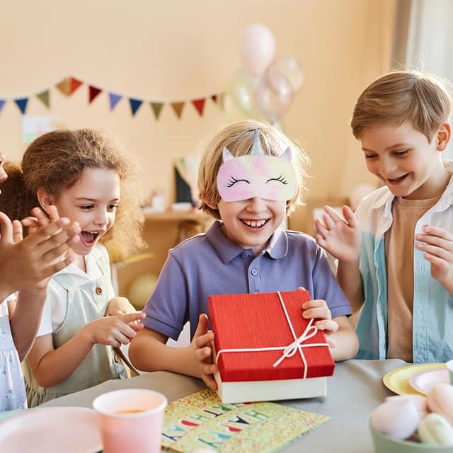 Thumbnail 6 de ACWOO Maschera per dormire unicorno 3D in peluche, copricapo eyeshade morbida e traspirante per bambini e adulti