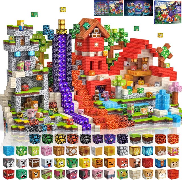 Detalle de Bloques Magnéticos Construcción 220 piezas 2 cm