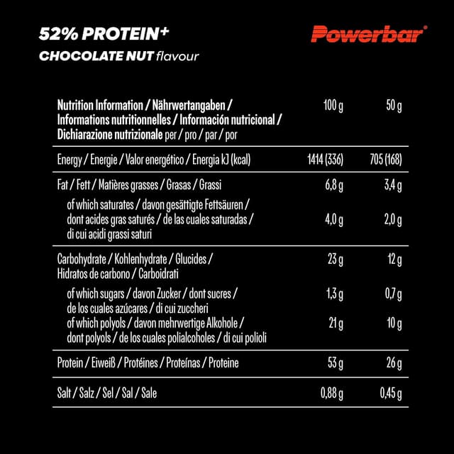 Thumbnail 4 de PowerBar Protein Plus 52% Chocolate Nut 🌰 Pack 20x50g
