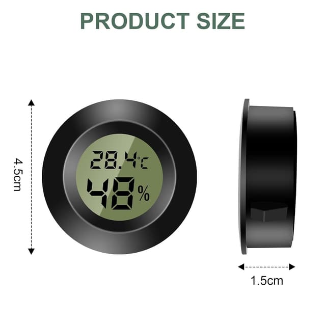 Detalle de Lot de 3 mini thermomètres numériques d’intérieur Wowfast (hygromètre LCD) pour température et humidité