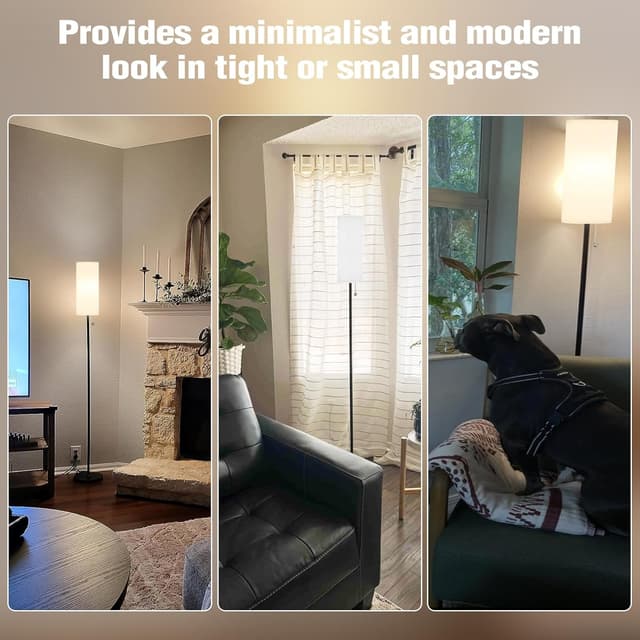 Detalle de Aooshine White floor lamp with 64 inch pole