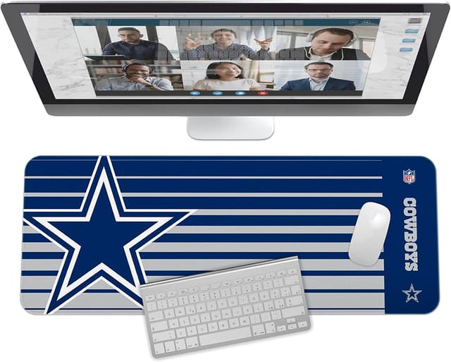 Detalle de SOAR NFL Unisex Multifunctional Desk Mat (31.5"x12") with Non-Slip Rubber Backer