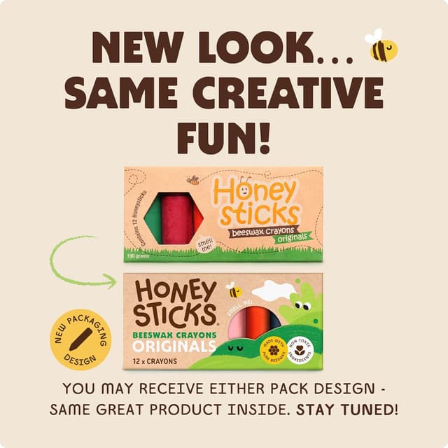 Thumbnail 4 de Honeysticks 100% Pure Beeswax Crayons (12 Pack) 🎨