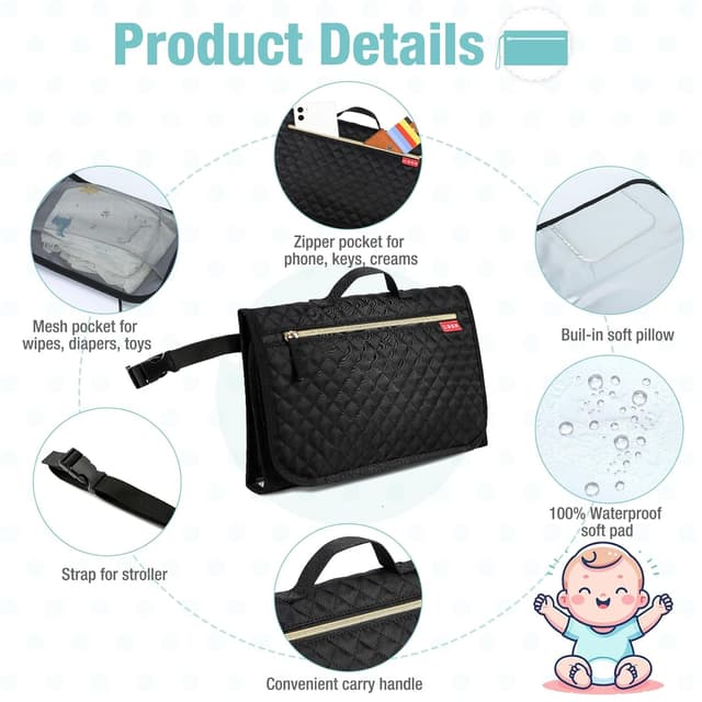 Detalle 2 de Lekebaby Wickelunterlage 63×35 cm