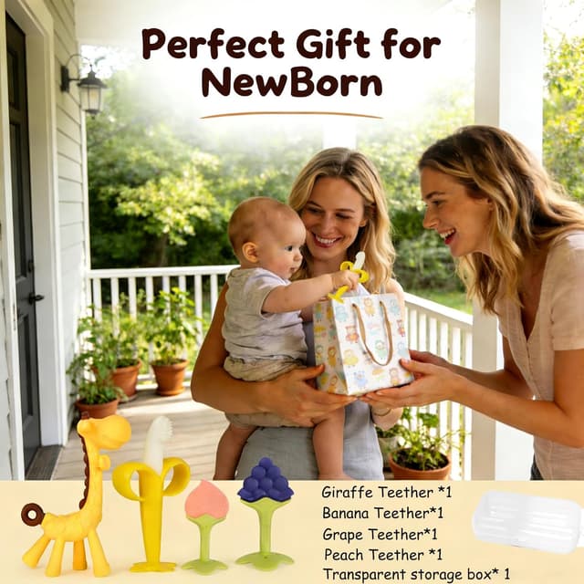 Thumbnail 6 de HAILI XMGQ Banana Silicone Teether 3 Months