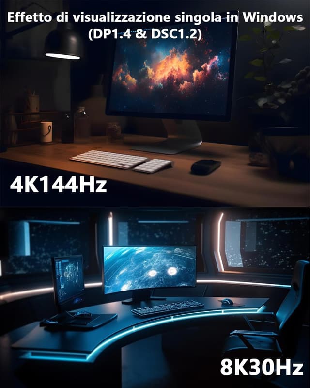 Thumbnail 6 de WAVLINK Docking Station USB-C 11-in-1 Triplo display con 2x HDMI + DP e PD 125W (Triplo display Single 8K@30Hz/4K@144Hz)