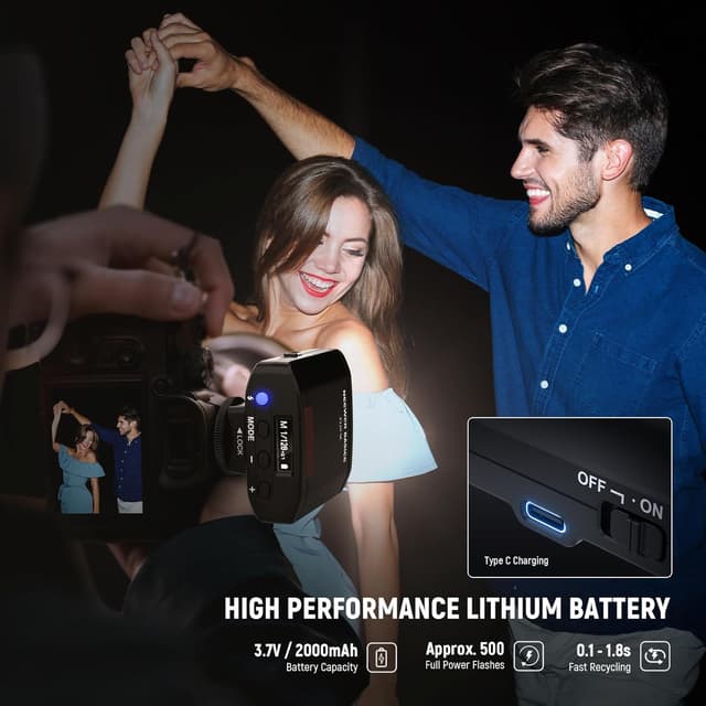 Detalle 2 de NEEWER Basics 5600K Mini Flash GN12