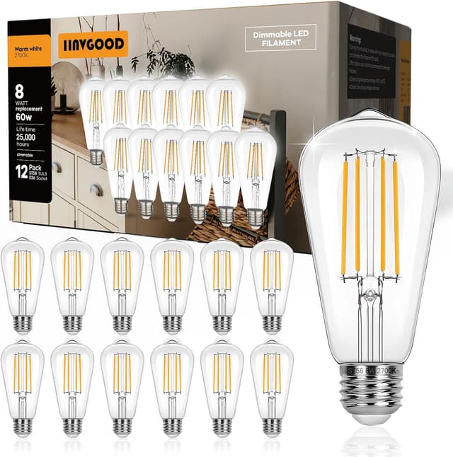 Imagen de IINVGOOD ST58 8W 800LM Vintage LED Bulb CRI 90+ en OfertitasTOP
