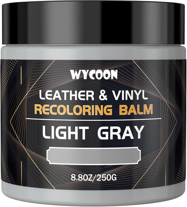 Detalle de WYCOON Kit riparazione pelle grigio chiaro con tintura liquida, vernice e crema colorante