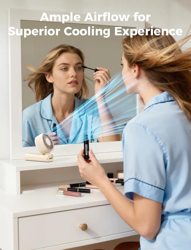 Thumbnail 6 de Aecooly Mighty Handheld Portable Fan (20H max, 3 modes, 5 speeds) – Beige