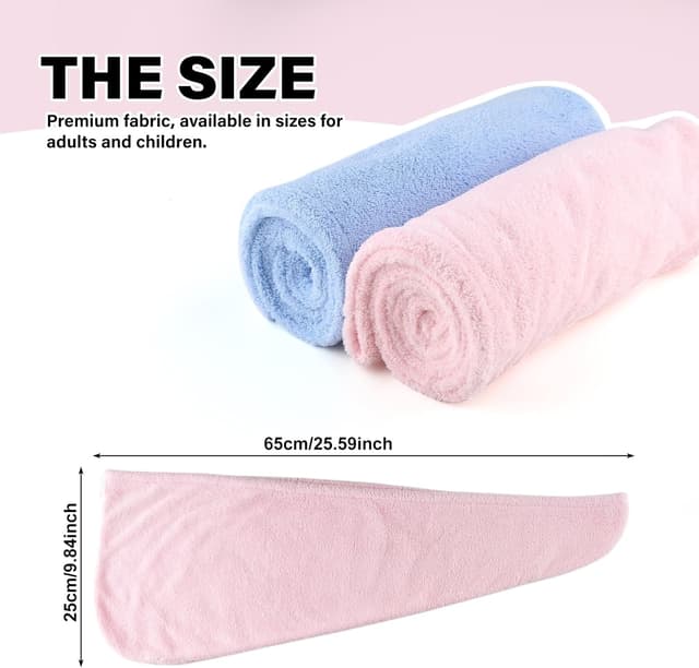 Thumbnail 1 de Lafefe Hair Towel Wrap 2 Pack