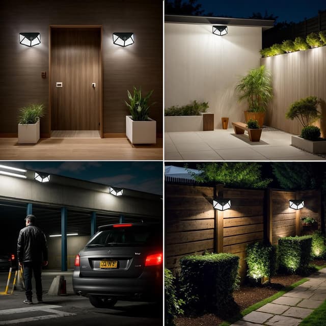 Thumbnail 6 de Hqynss 100 LED Solar Security Lights