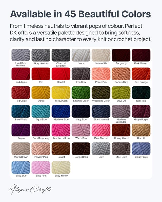 Thumbnail 4 de Utopia Crafts filage DK 3 x 100 g burgundy ⚙