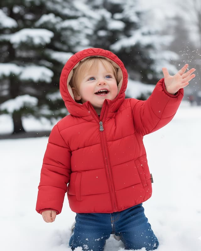 Detalle de JiAmy winter fleece coat for toddlers 18M-6Y