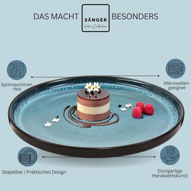 Thumbnail 3 de SÄNGER Vigo Dessertteller 6er Set Blau