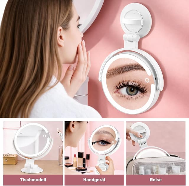 Detalle de SURFOU Specchio Trucco 20x con LED