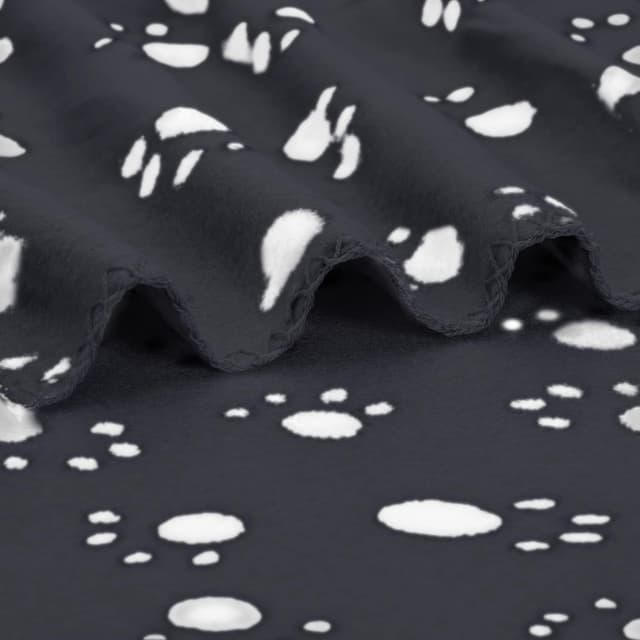 Detalle 2 de Nobleza Morbida coperta in pile per cani e gatti, confezione da 6 pezzi (nero, 75 × 75 cm)