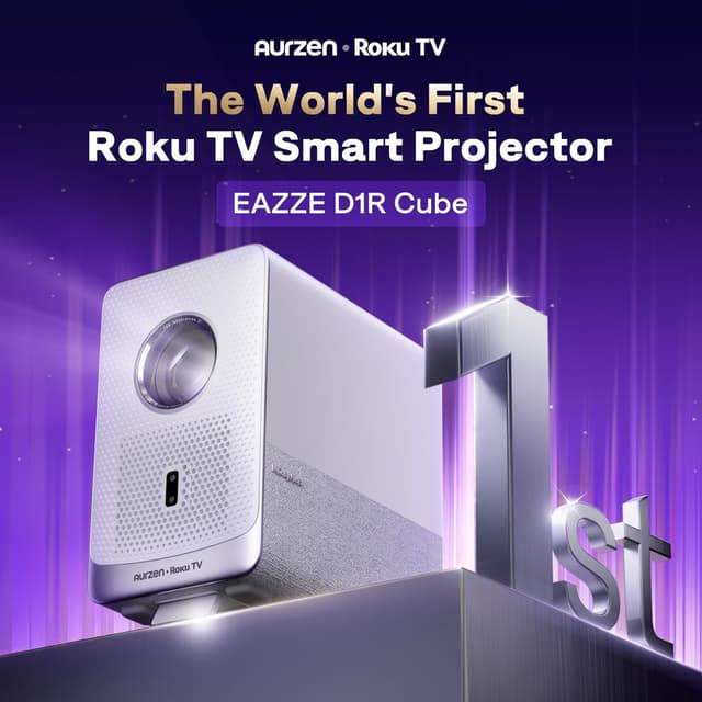 Detalle 2 de Aurzen Roku D1R Cube Projector ⚡